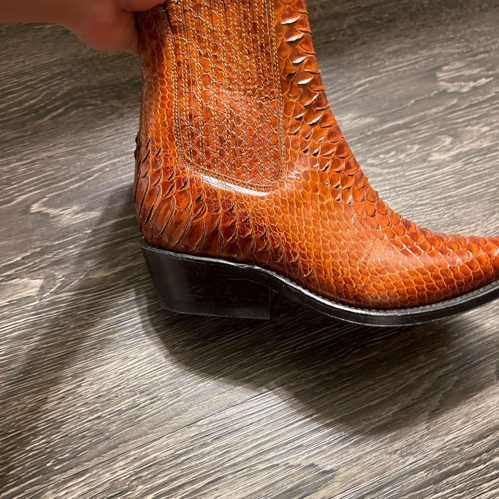 Armenta Orange Snakeskin Pattern Accessory - image 2